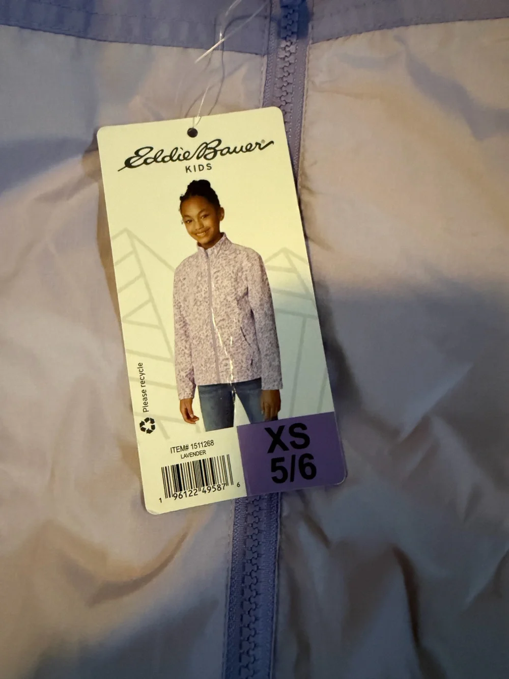 Eddie Bauer Light Purple/Lavender Kids Hooded Jacket